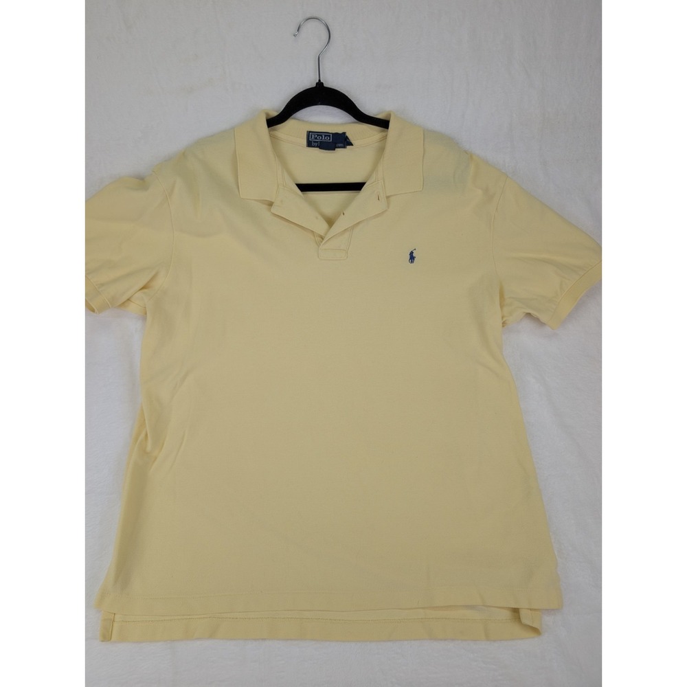 Polo Ralph Lauren Polo Shirt Men XL Butter Yellow Pony Golf Office Church Preppy